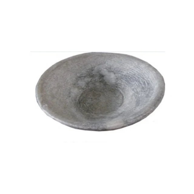 Natural limestone decorative bowl plate with organic texture and artisanal finish