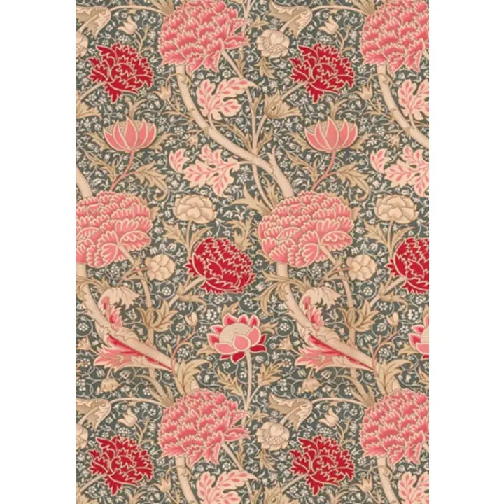 Stonewashed Linen Tea Towels - Wmmorris Cray Floral
