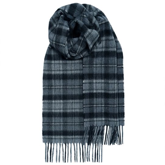 Beau Cashmere Scarf Macrae Hunting Grey
