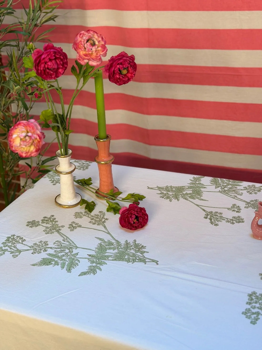 Sage Cow Parsley Tablecloth