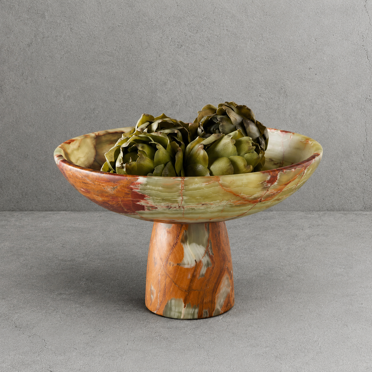 Verde Onyx Footed Bowl