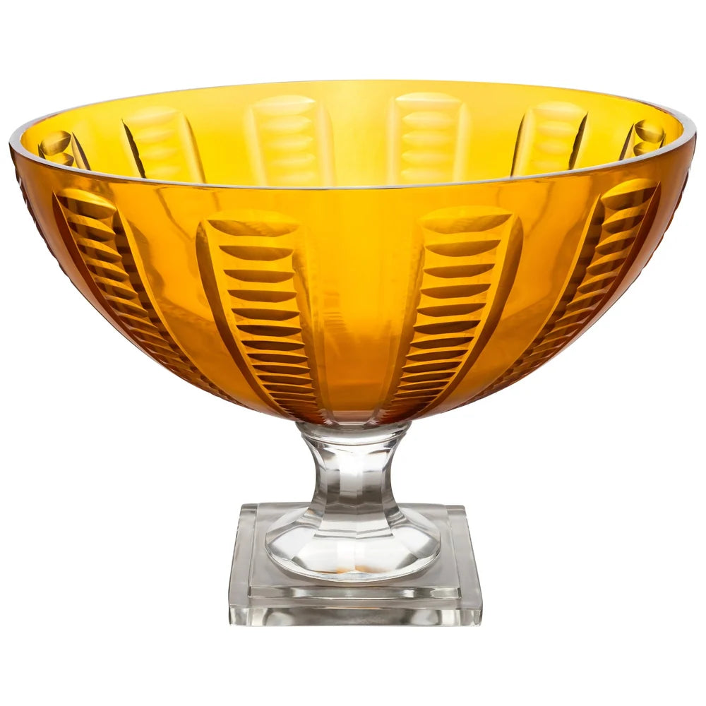 York Collection, Footed Bowl, Amber