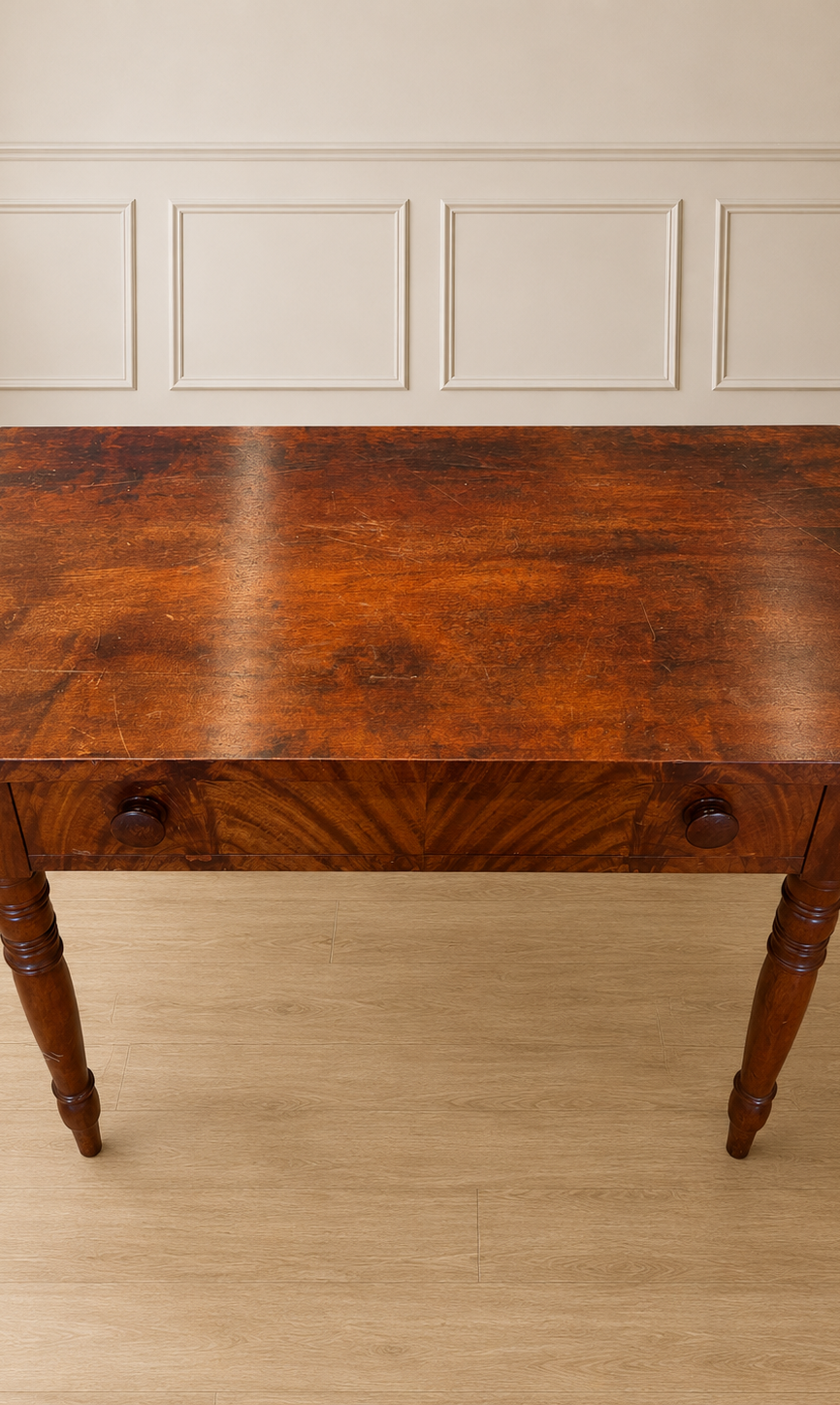 Walnut Single Drawer Desk