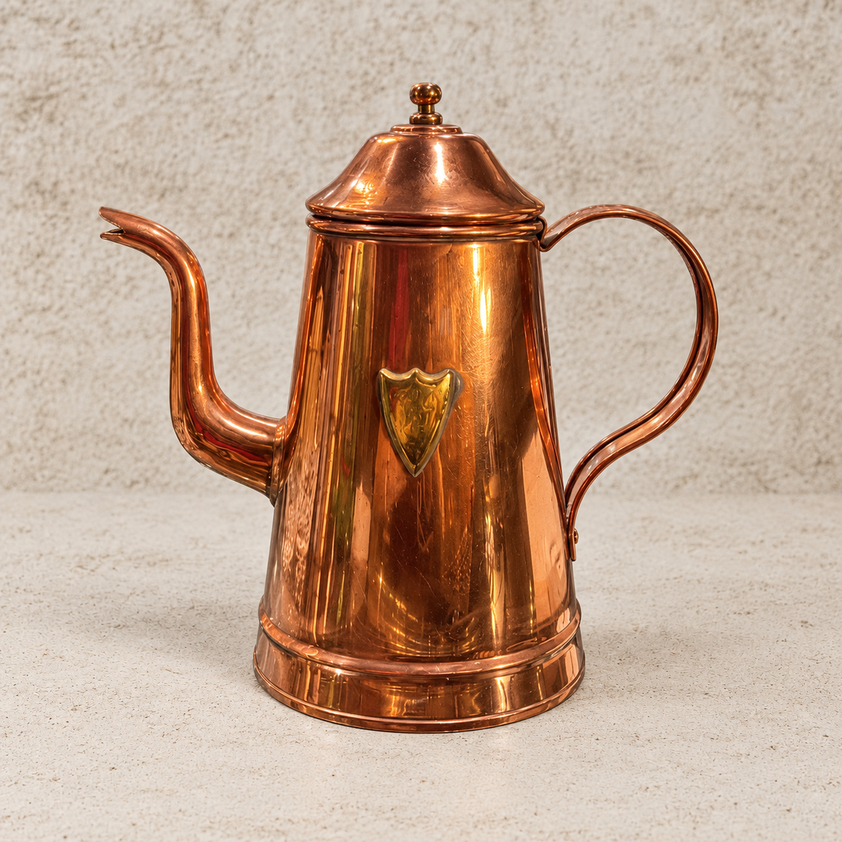 Vintage Copper and Brass Coffee Pot