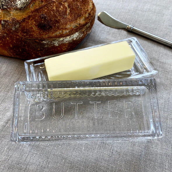 Butter Dish - Classic Clear Glass