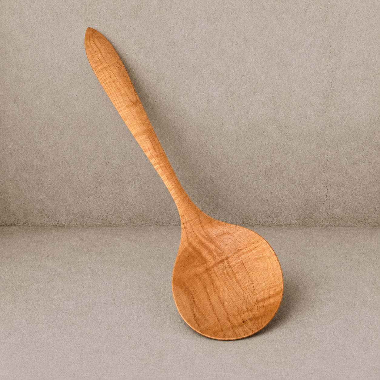 Round Serving Spoon - Tiger Maple