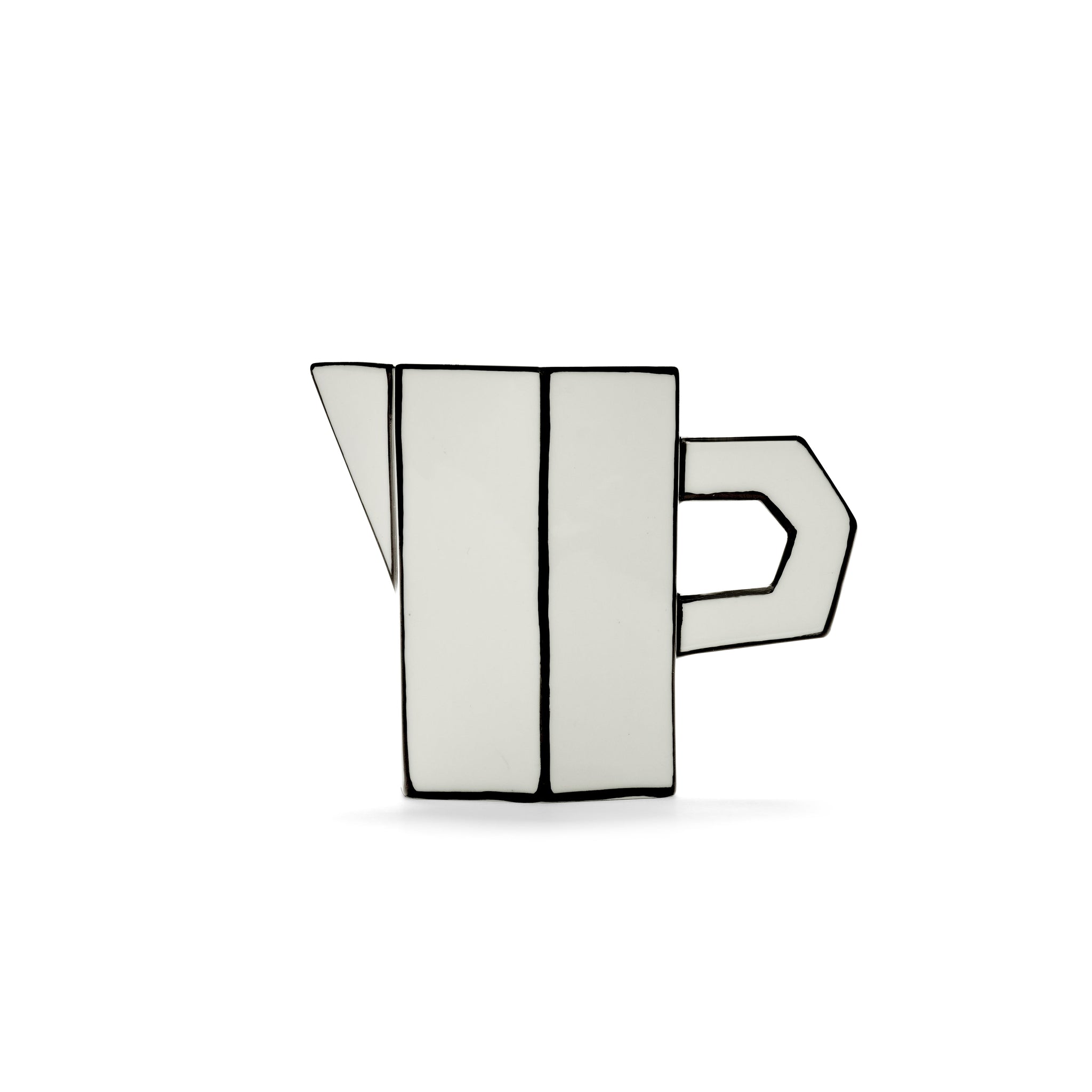 JUG WHITE/BLACK CARTE BLANCHE