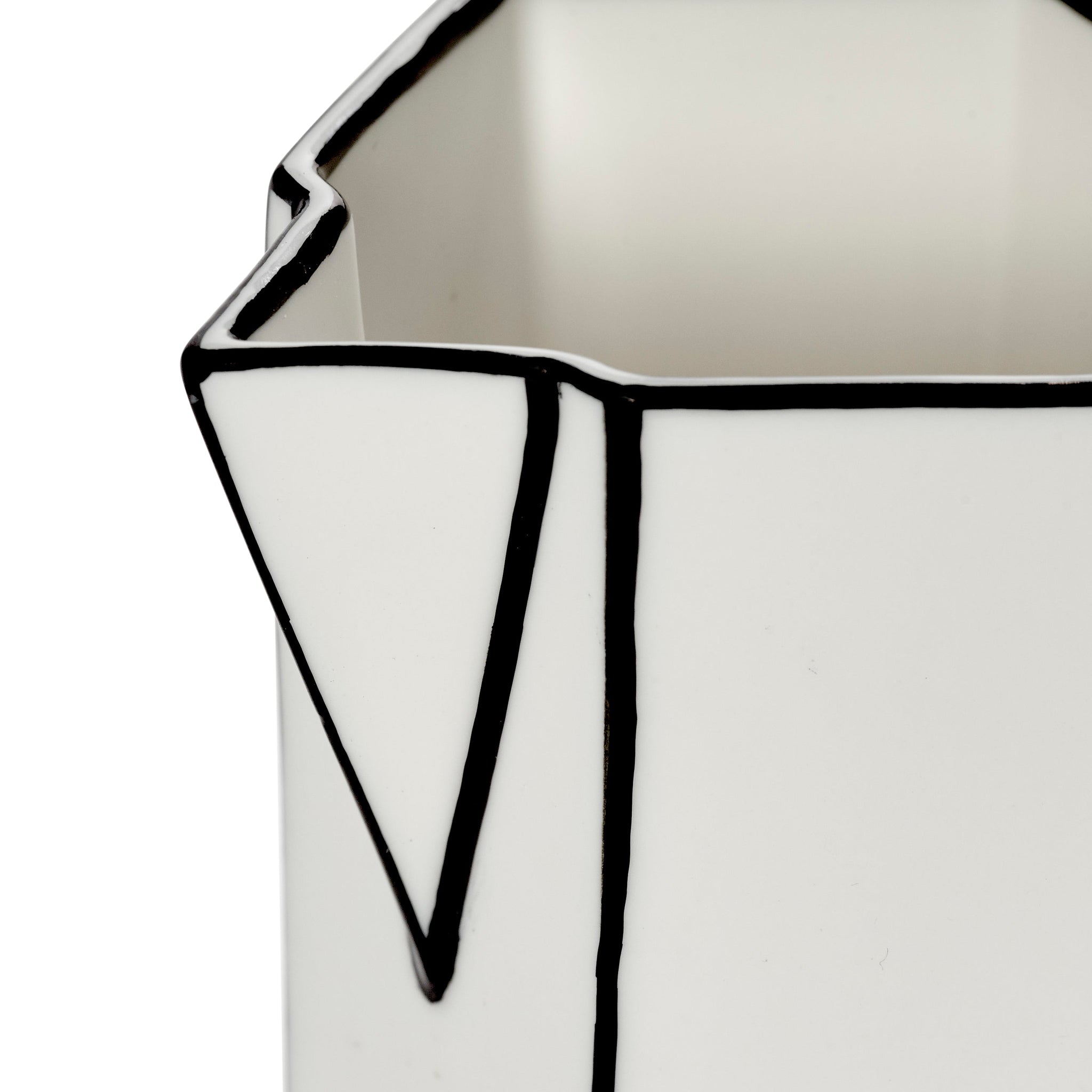 JUG WHITE/BLACK CARTE BLANCHE