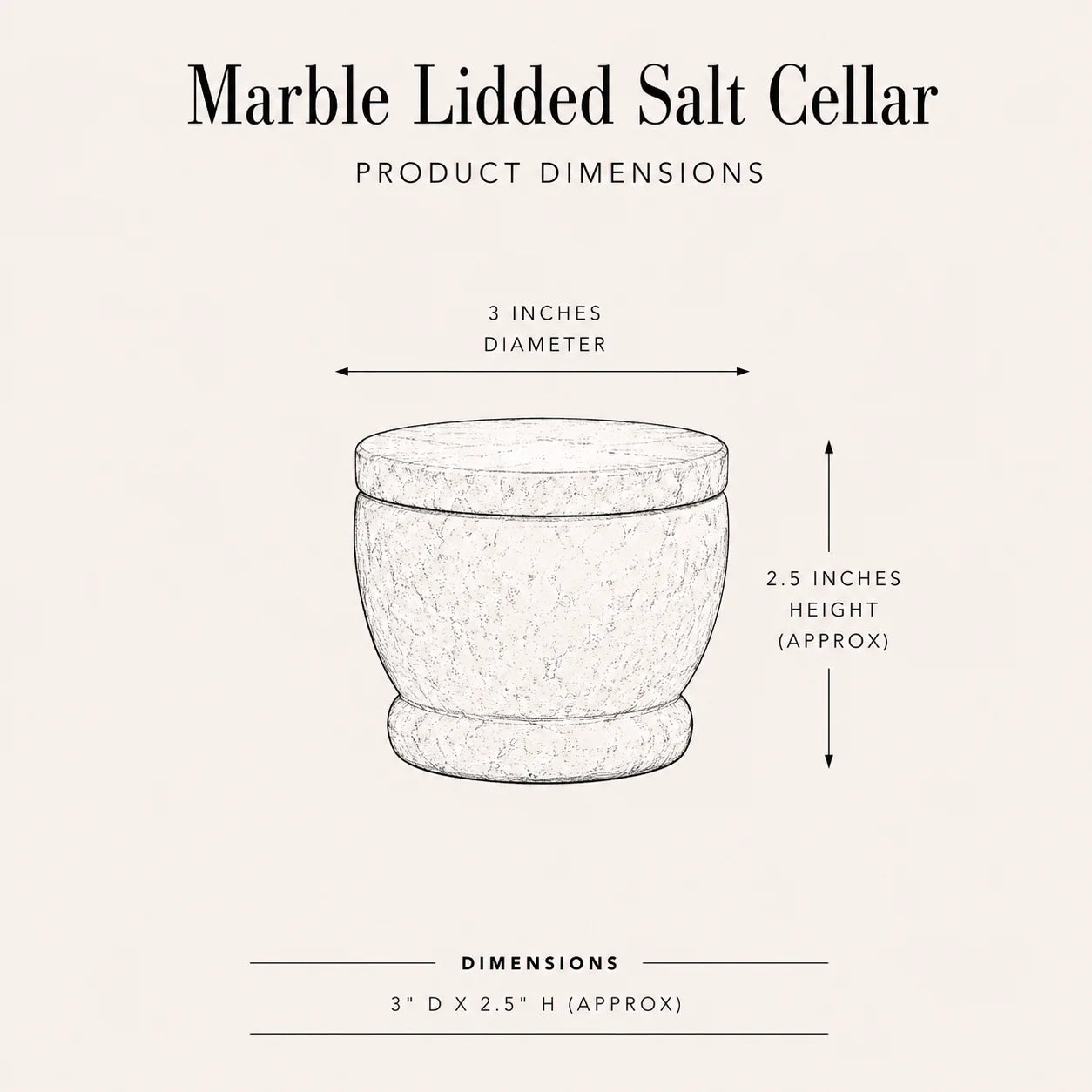 Marble Lidded Salt Cellar