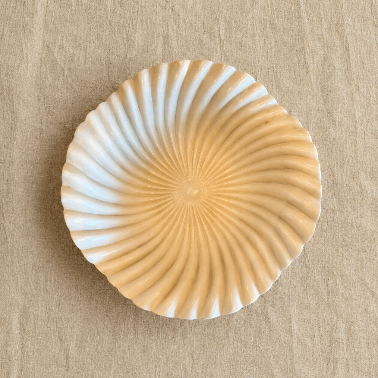 Large Flower Marble Bowl