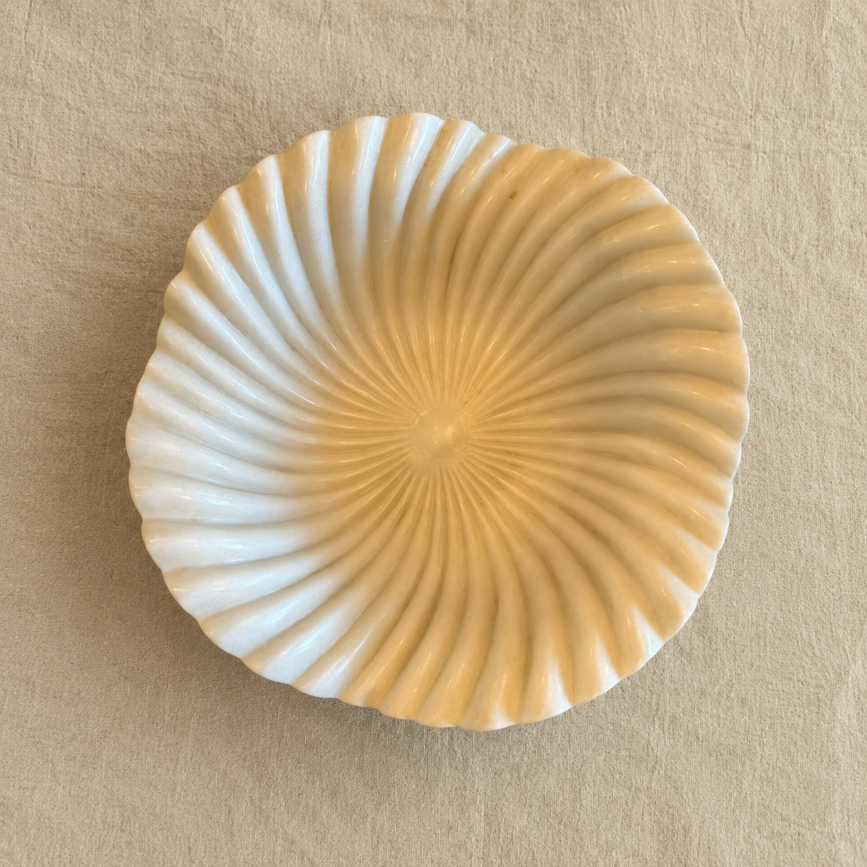 Large Flower Marble Bowl