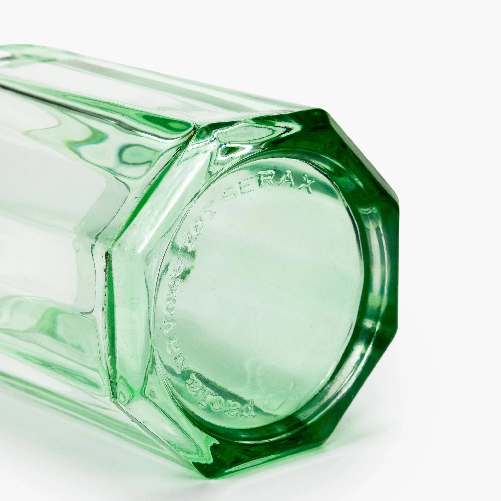 GLASS L GREEN FISH & FISH