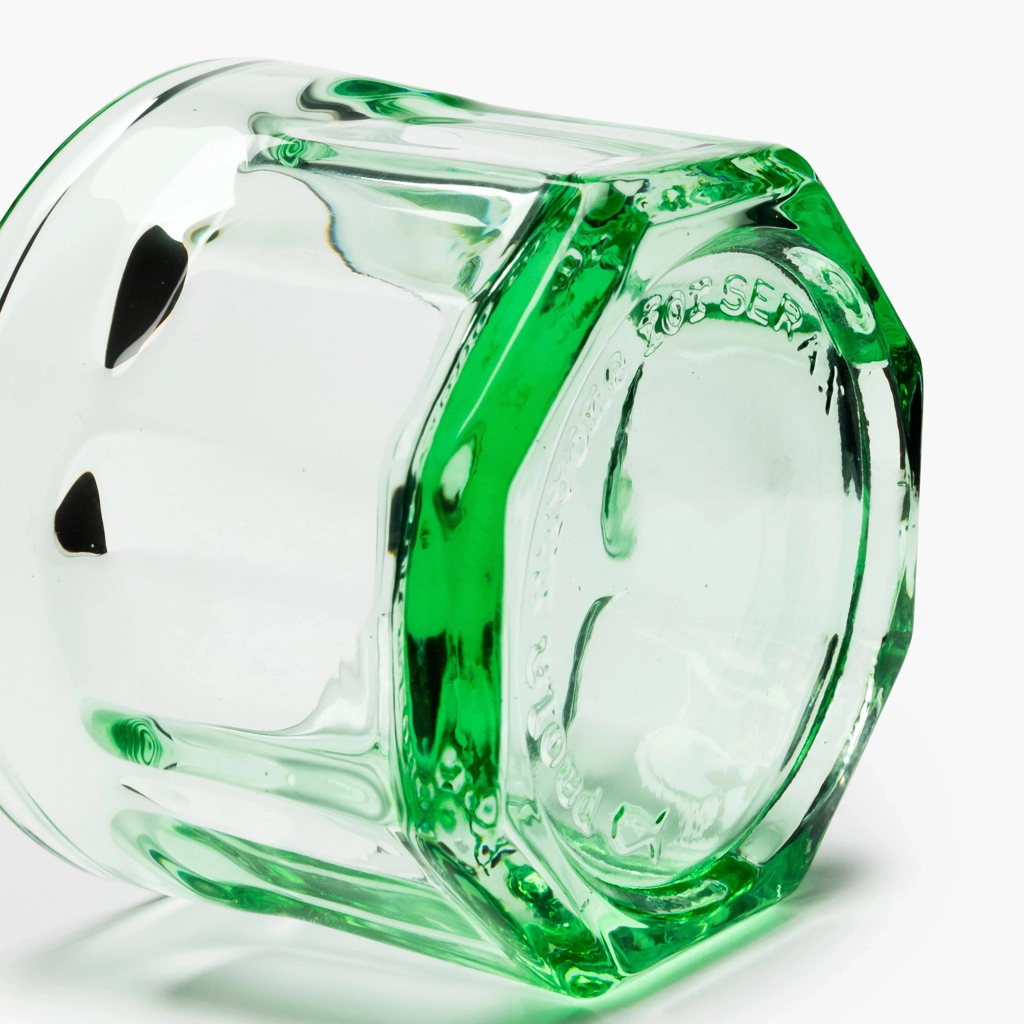 GLASS S GREEN FISH & FISH