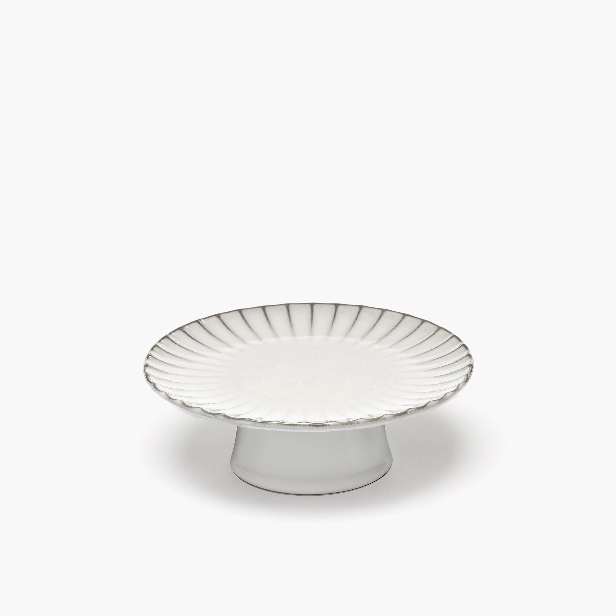 CAKE STAND M WHITE INKU