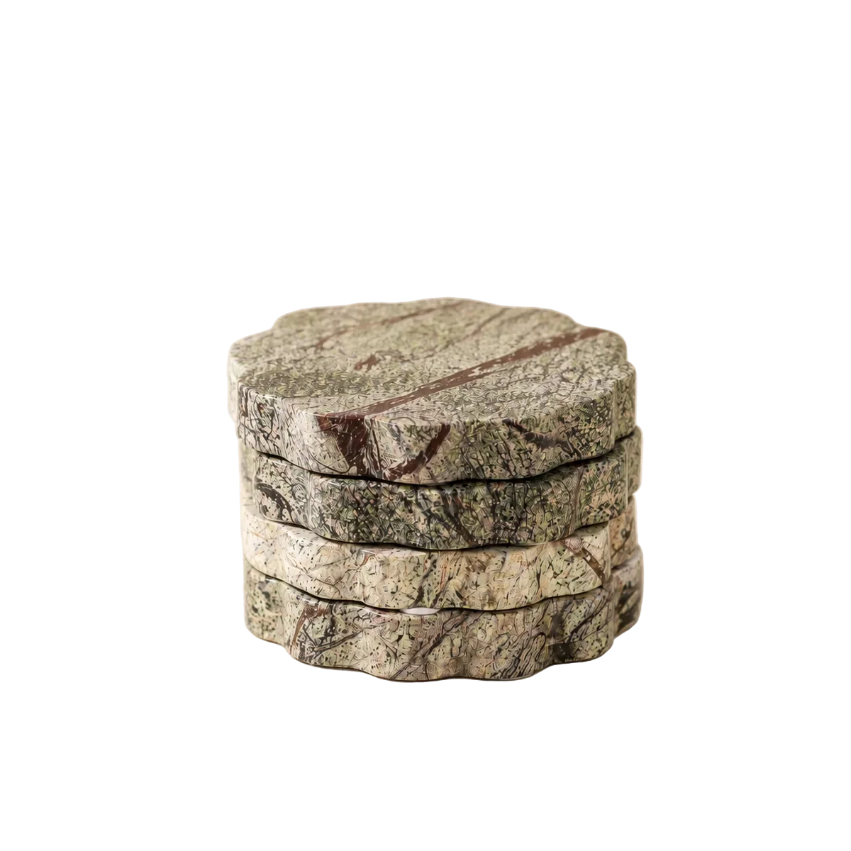 Marble Scalloped Coasters