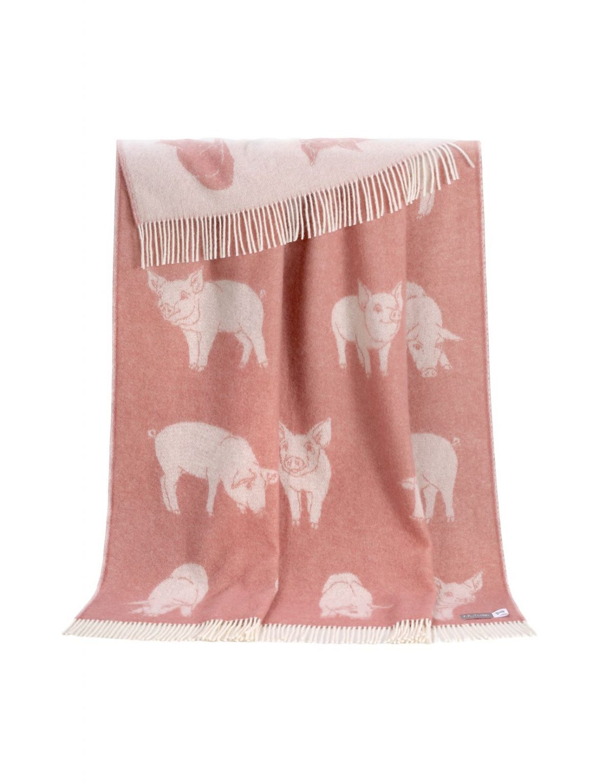 Piglet Pink Pure Wool Throw