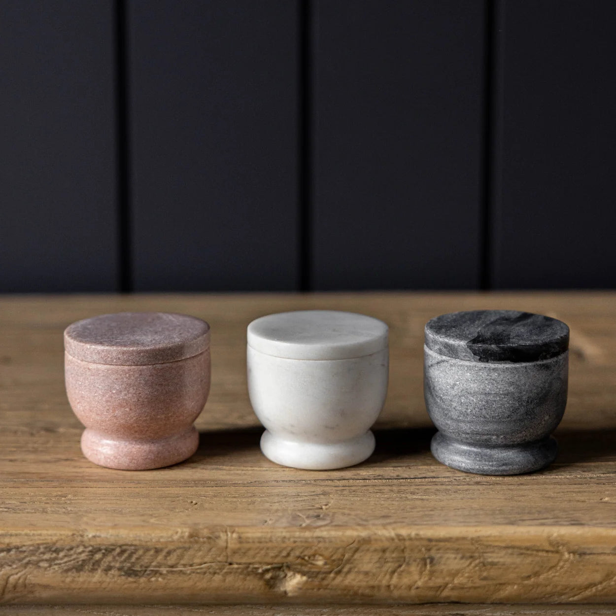 Marble Lidded Salt Cellar