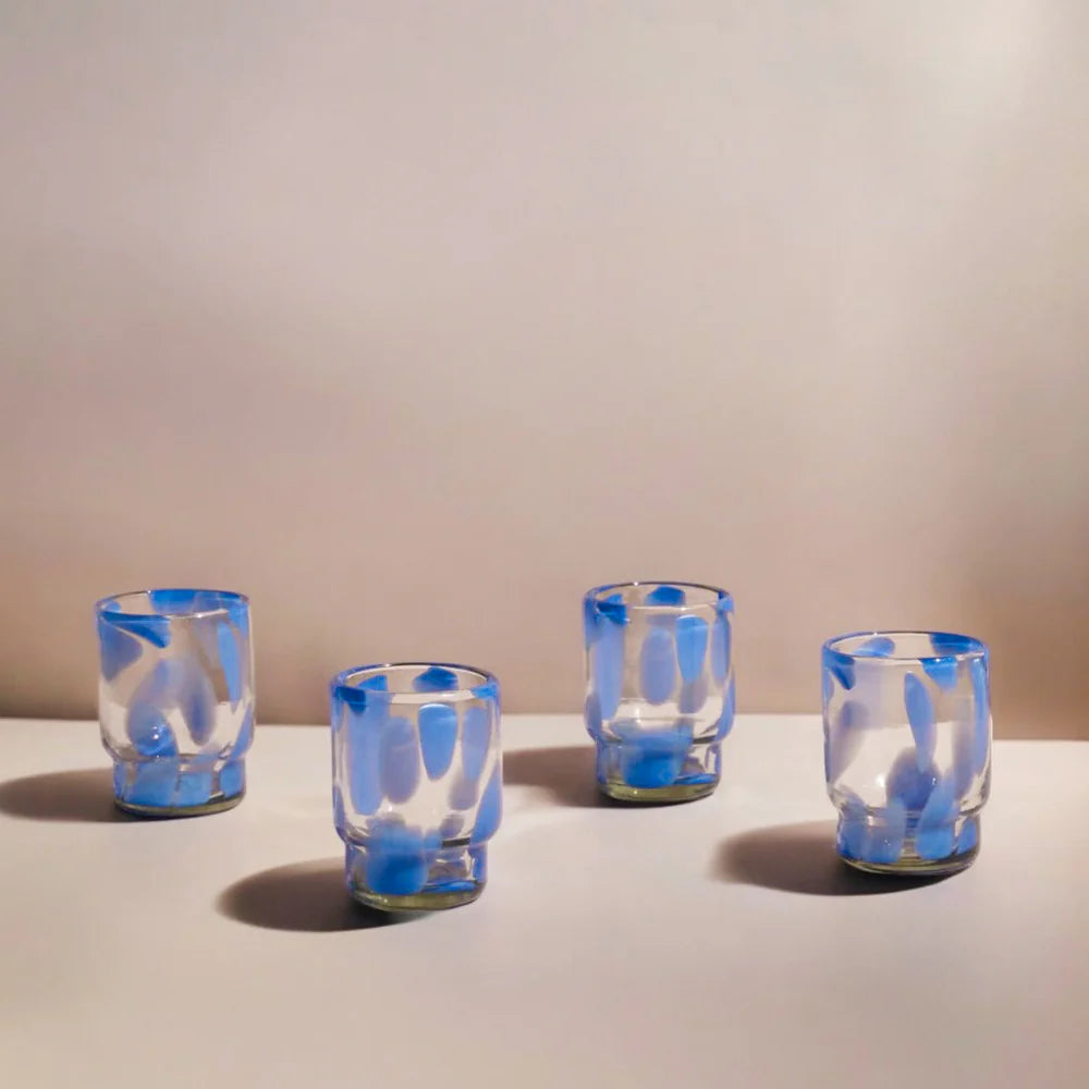 Marta Stackable Glass Blue & Clear