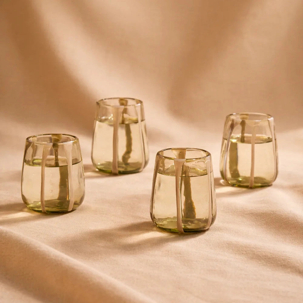 Olivia Short Green Olive Glass