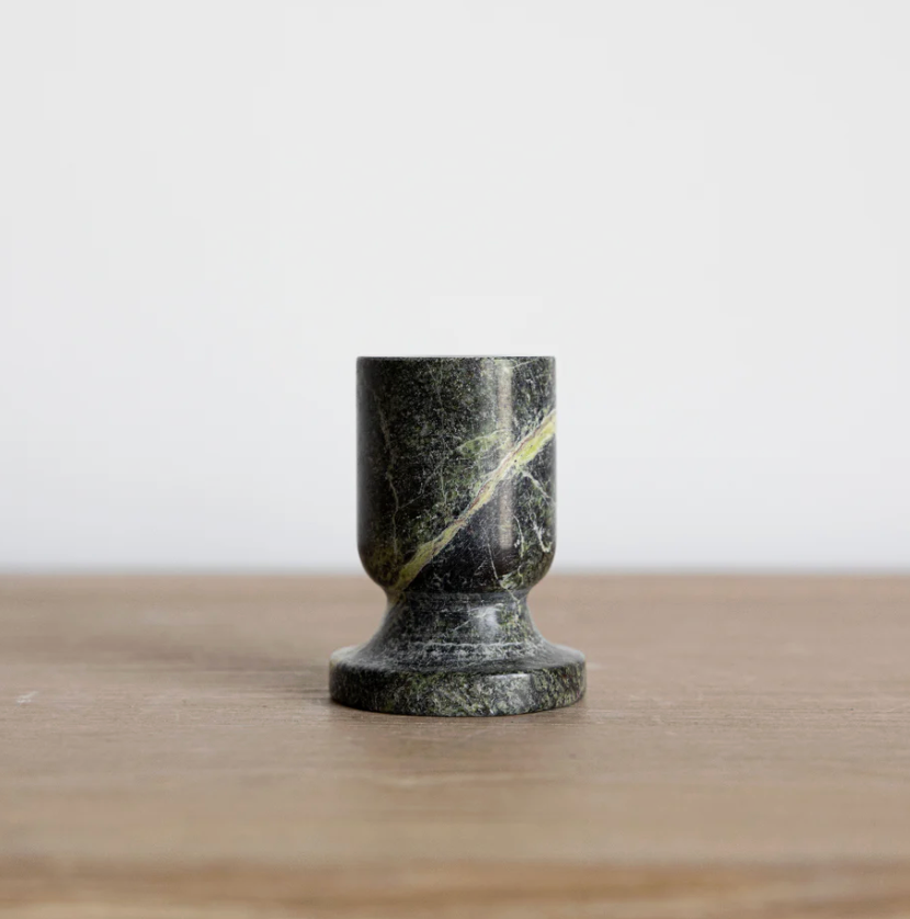Emerald Marble Tapered Candle Holder
