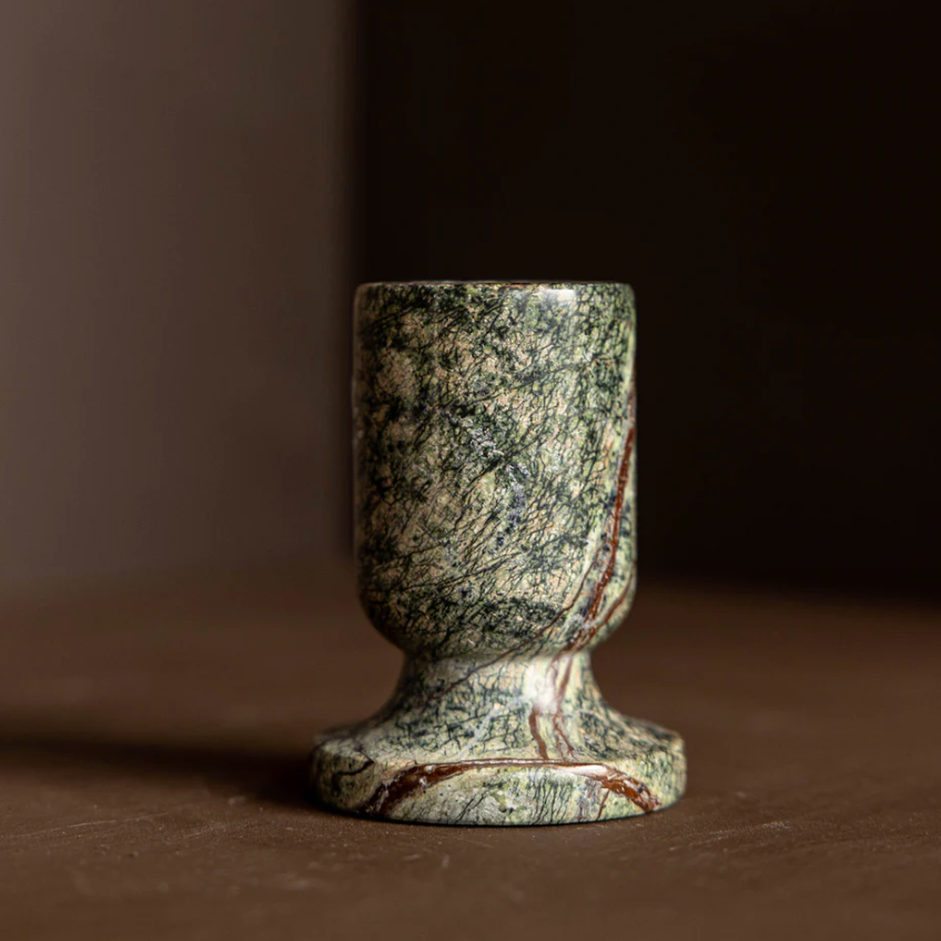 Emerald Marble Tapered Candle Holder