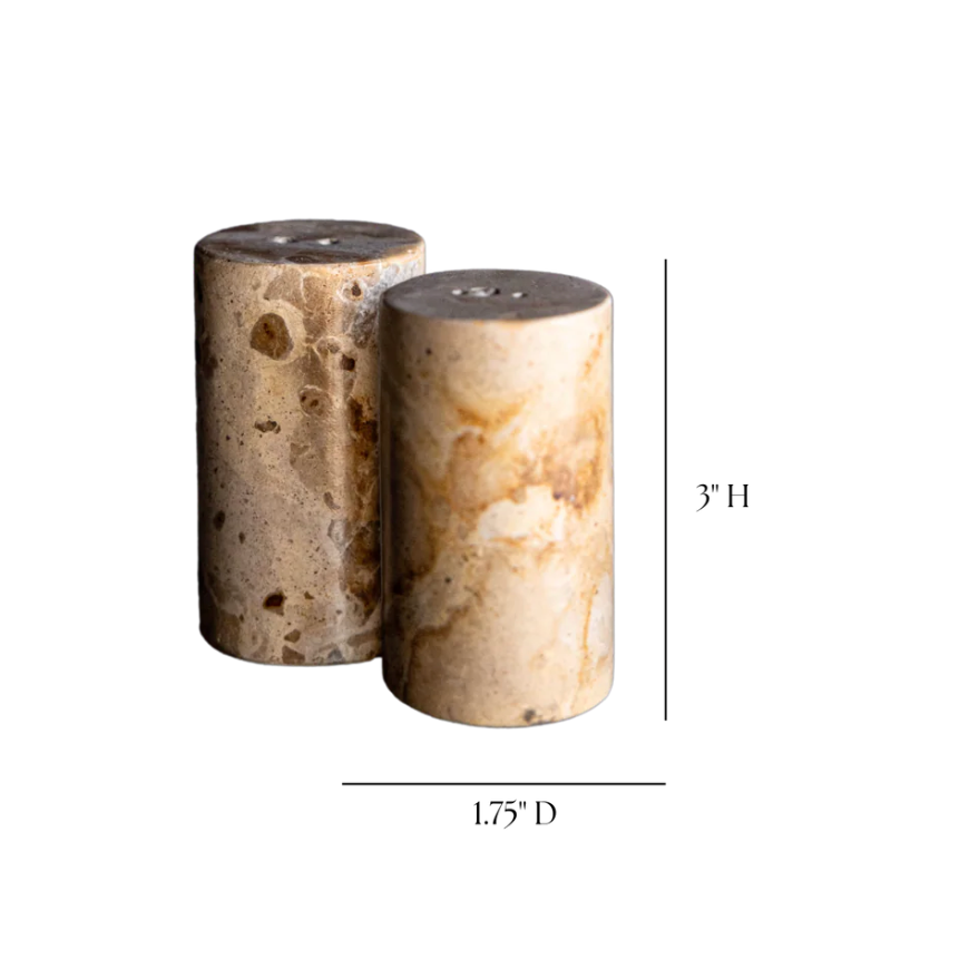 Chocolate Marble Salt & Pepper Shakers