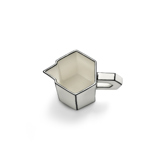 JUG WHITE/BLACK CARTE BLANCHE