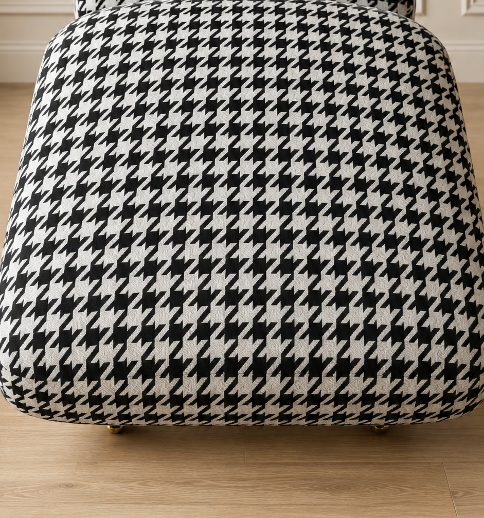 Houndstooth Swivel Chairs (Set of 4 Available)