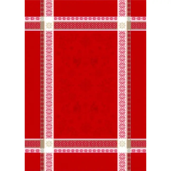 French Jacquard Tea Towels - Holiday Red