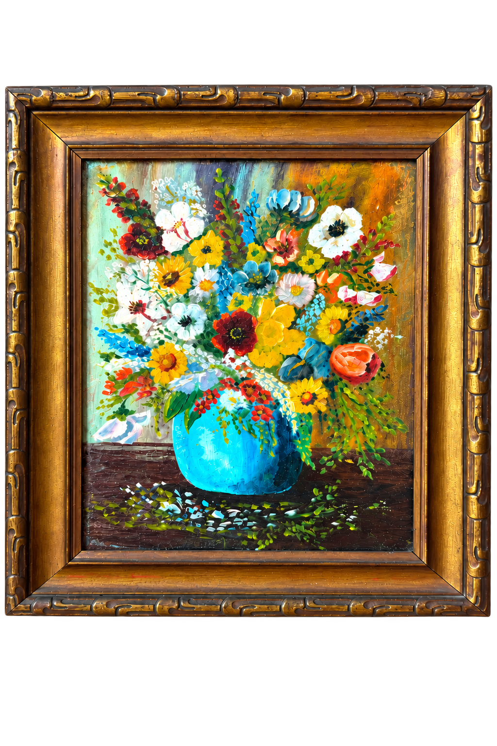 Vintage Framed Floral Still Life Painting