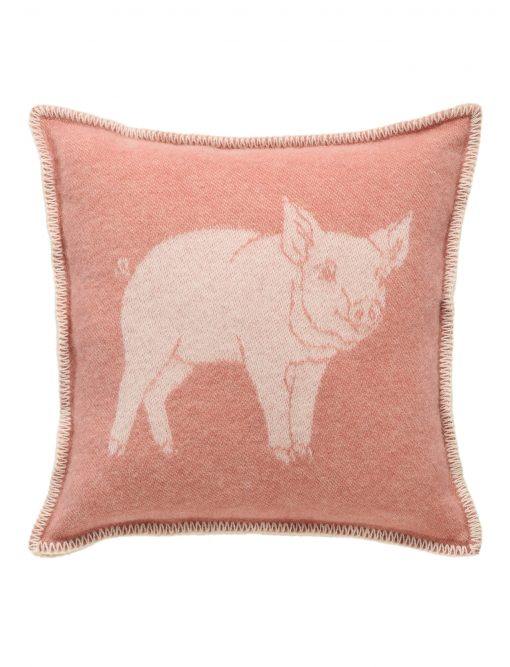 Piglet Pink Pure Wool Cushion Throw