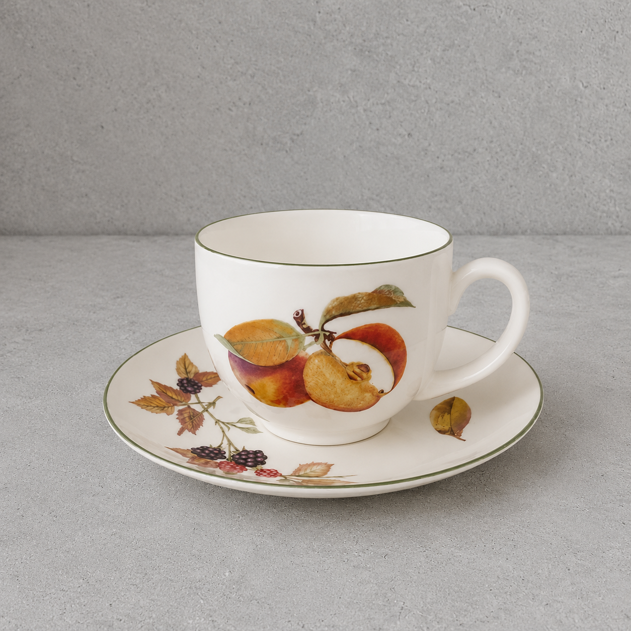 Vintage Royal Worcester Evesham Gold Teacup with Saucer