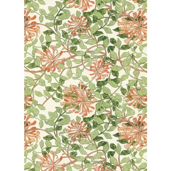 Stonewashed Linen Tea Towels - Wmmorris Honeysuckle