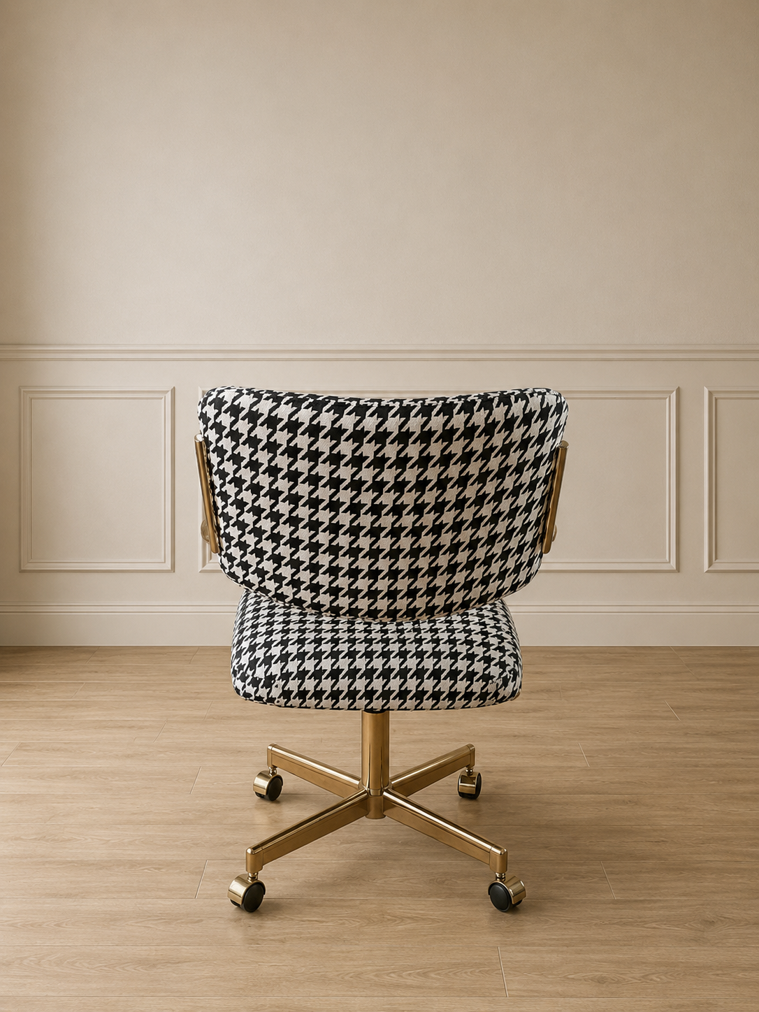 Houndstooth Swivel Chairs (Set of 4 Available)
