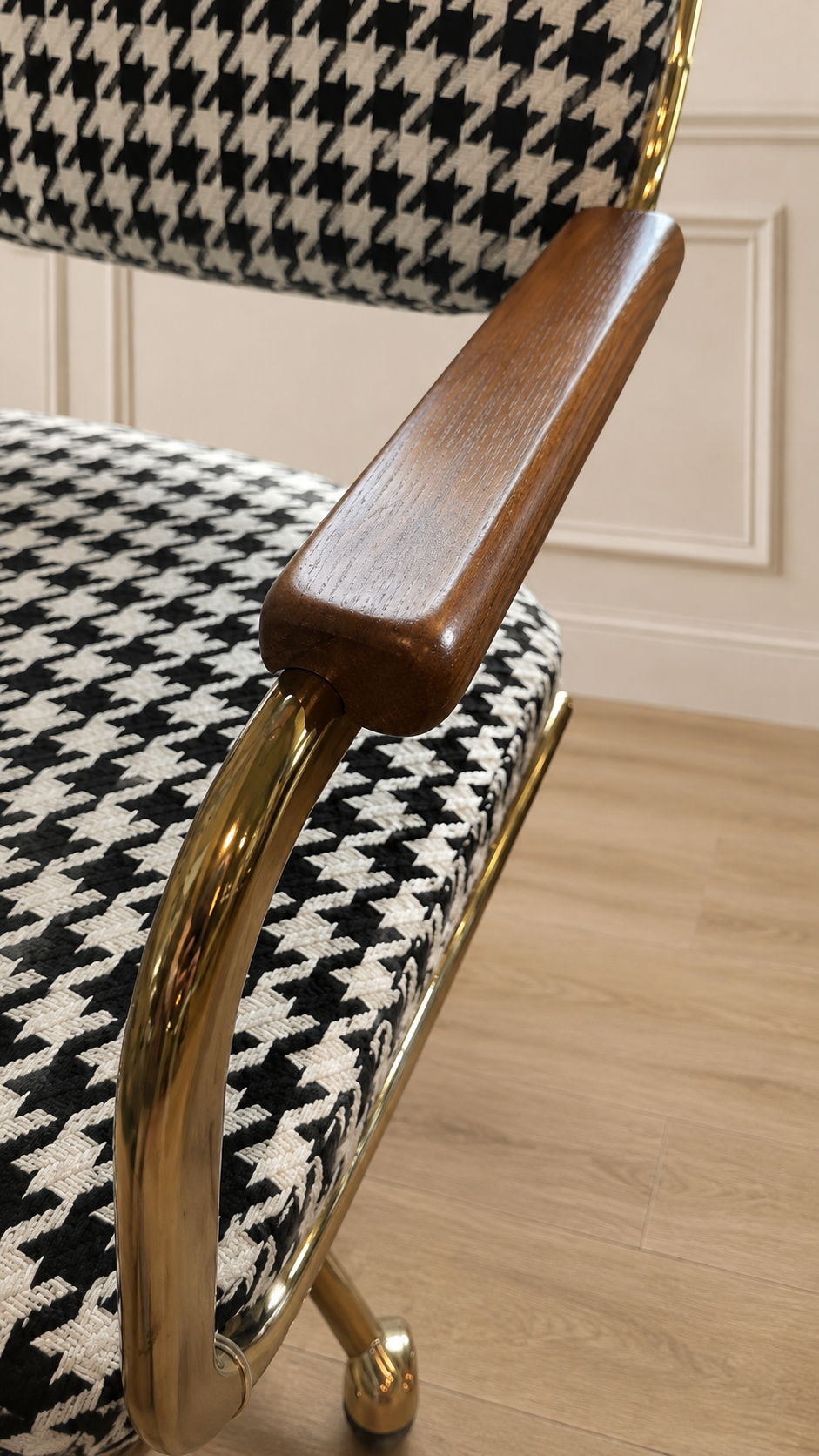 Houndstooth Swivel Chairs (Set of 4 Available)