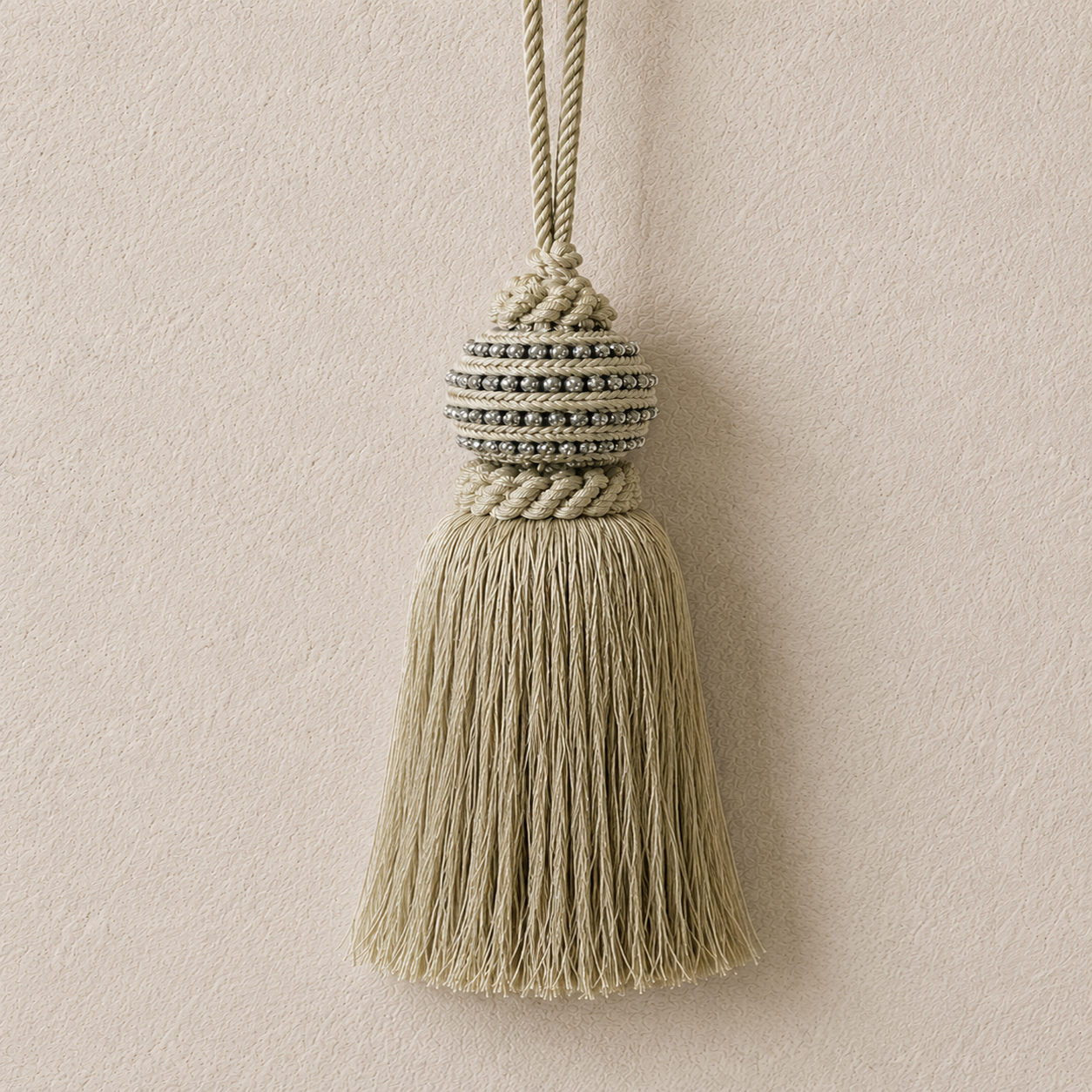 Handmade Sage Green Key & Decorative Tassel