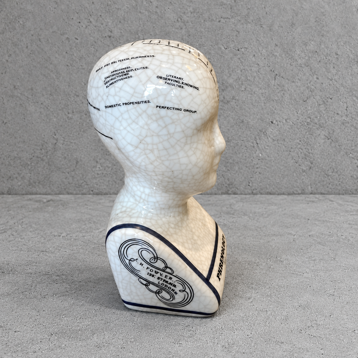 Vintage L.N. Fowler Phrenology Bust