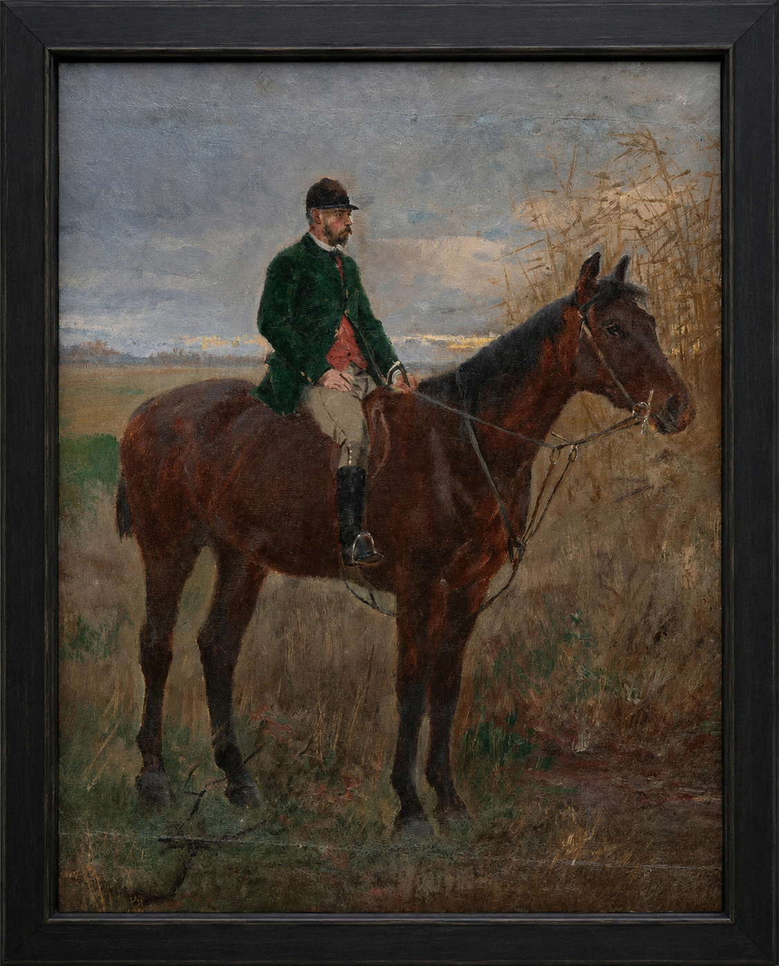 Vintage Framed Canvas Art #A-173