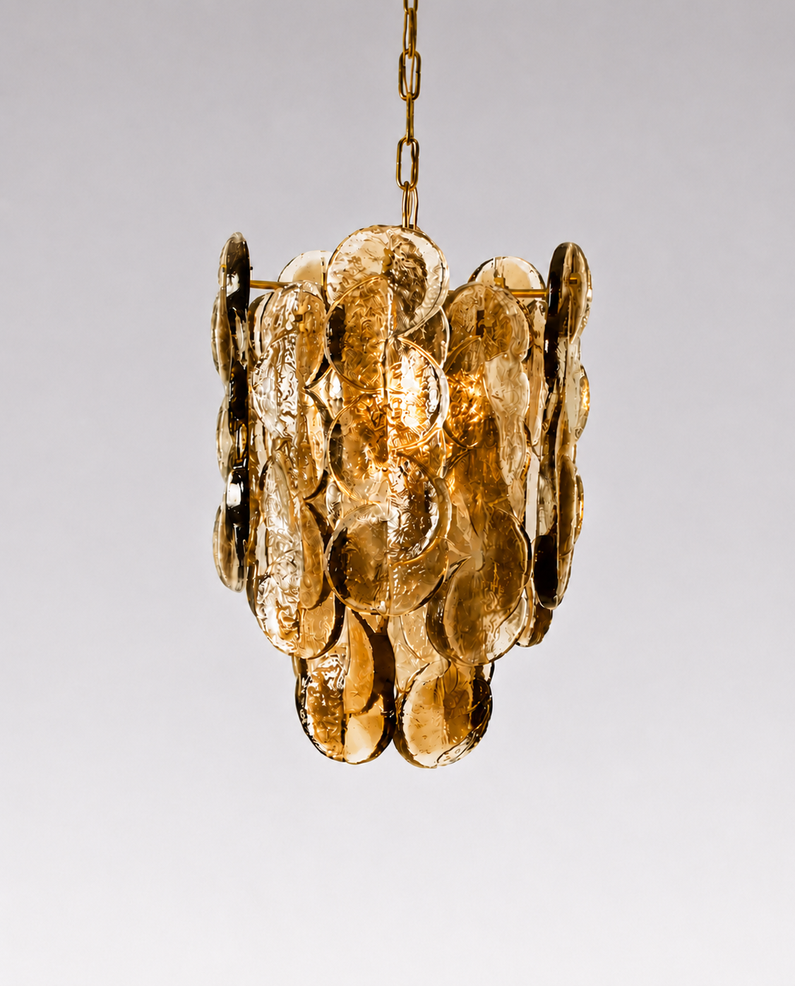 Vintage Smoked Glass Pendant Light Citrus