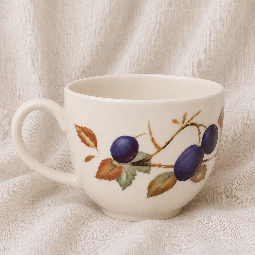 Vintage Royal Worcester Evesham Gold Teacup with Saucer