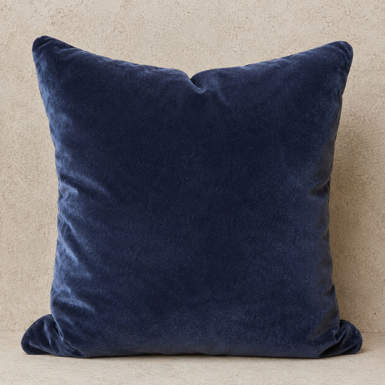 Blue & Black, Grey Velvet Backed Tartan Pillow, Medium