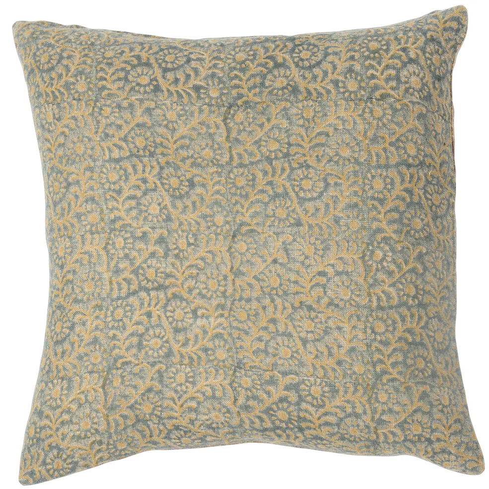 Kochin Teal Mustard Pillow