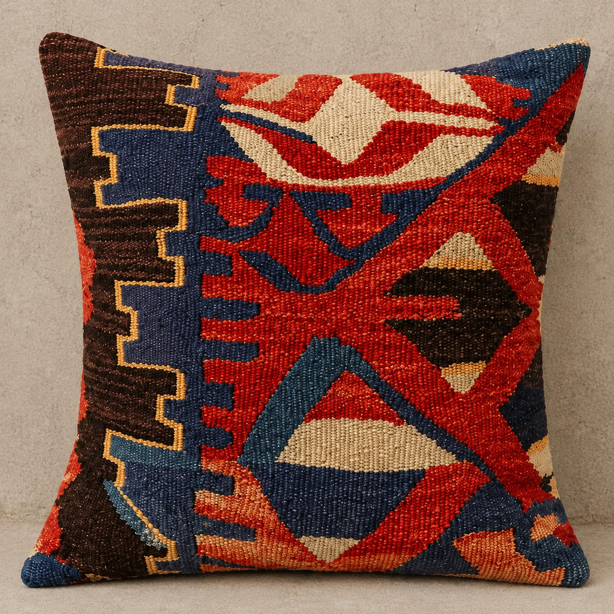 One-of-a-Kind Design#3 Vintage Turkish Kilim Pillow