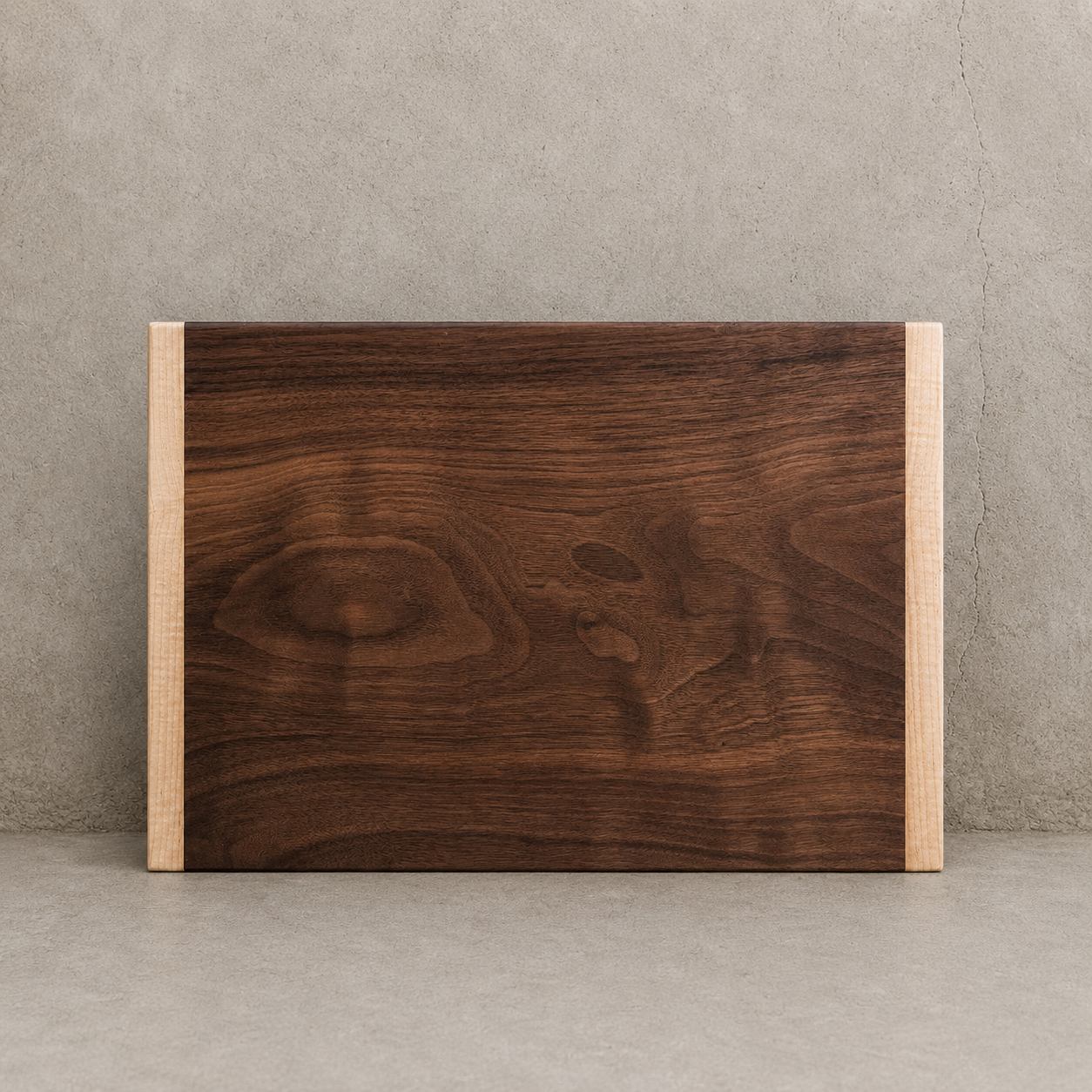 Cutting Board – Walnut with Tiger Maple Handles