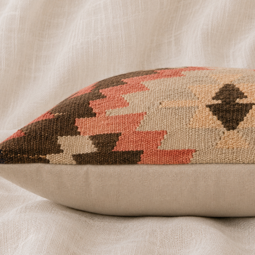 One-of-a-Kind Design#1 Vintage Turkish Kilim Pillow