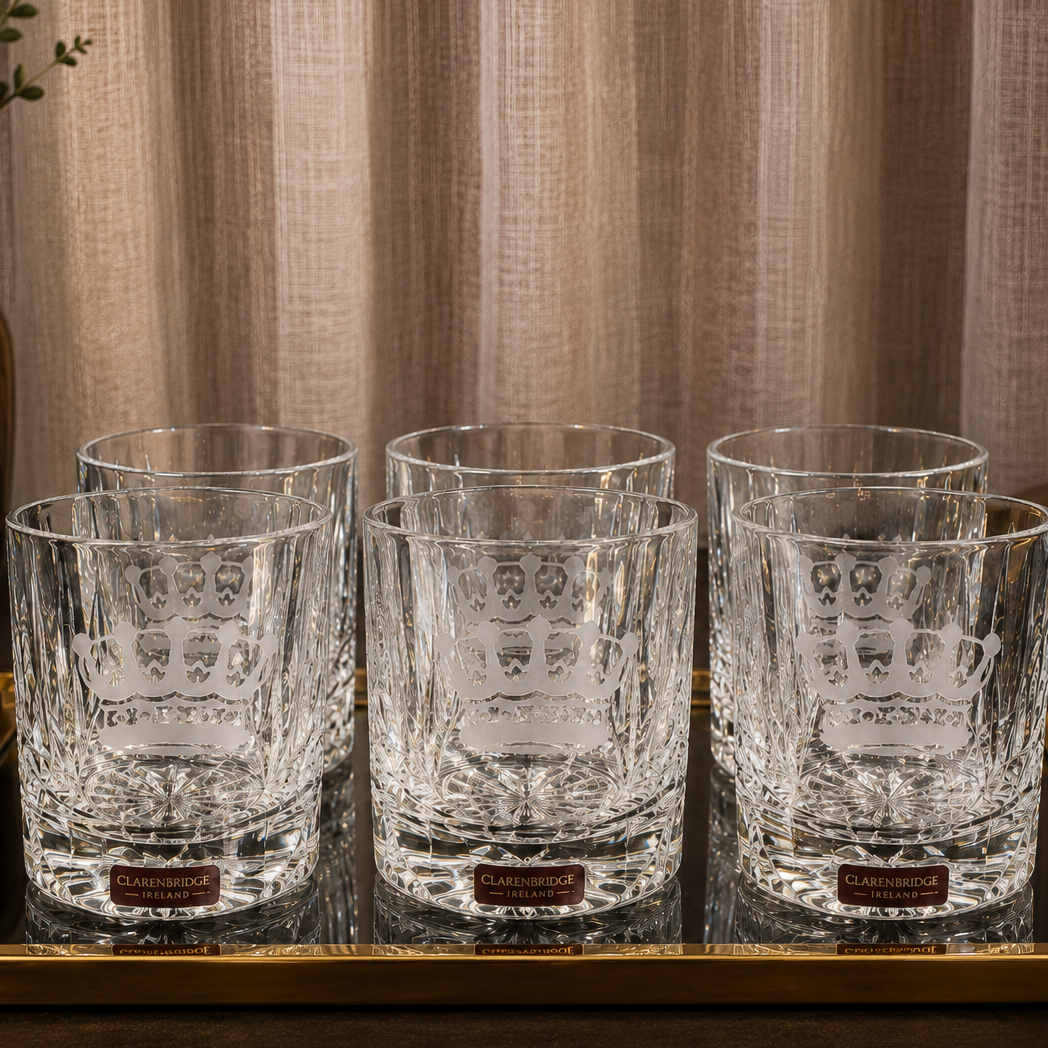 Set of 6 Clarenbridge Ireland glasses
