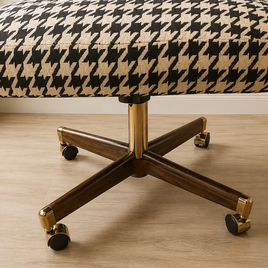 Houndstooth Swivel Chairs (Set of 4 Available)