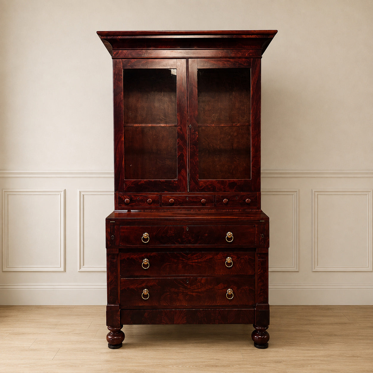 Vintage Mahogany Hutch Secretary