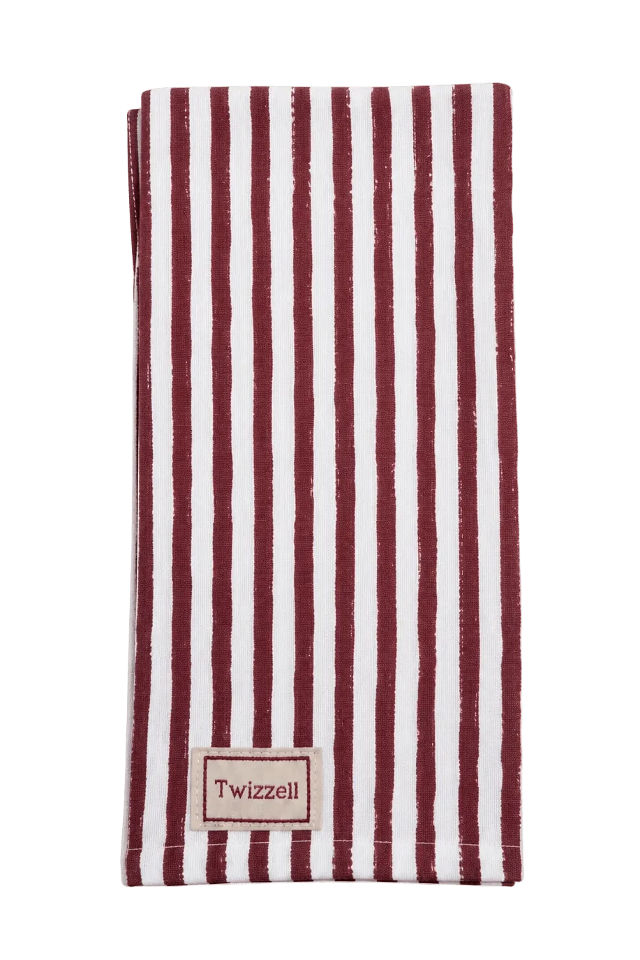 Merlot and White Pinstripe Napkin x 4