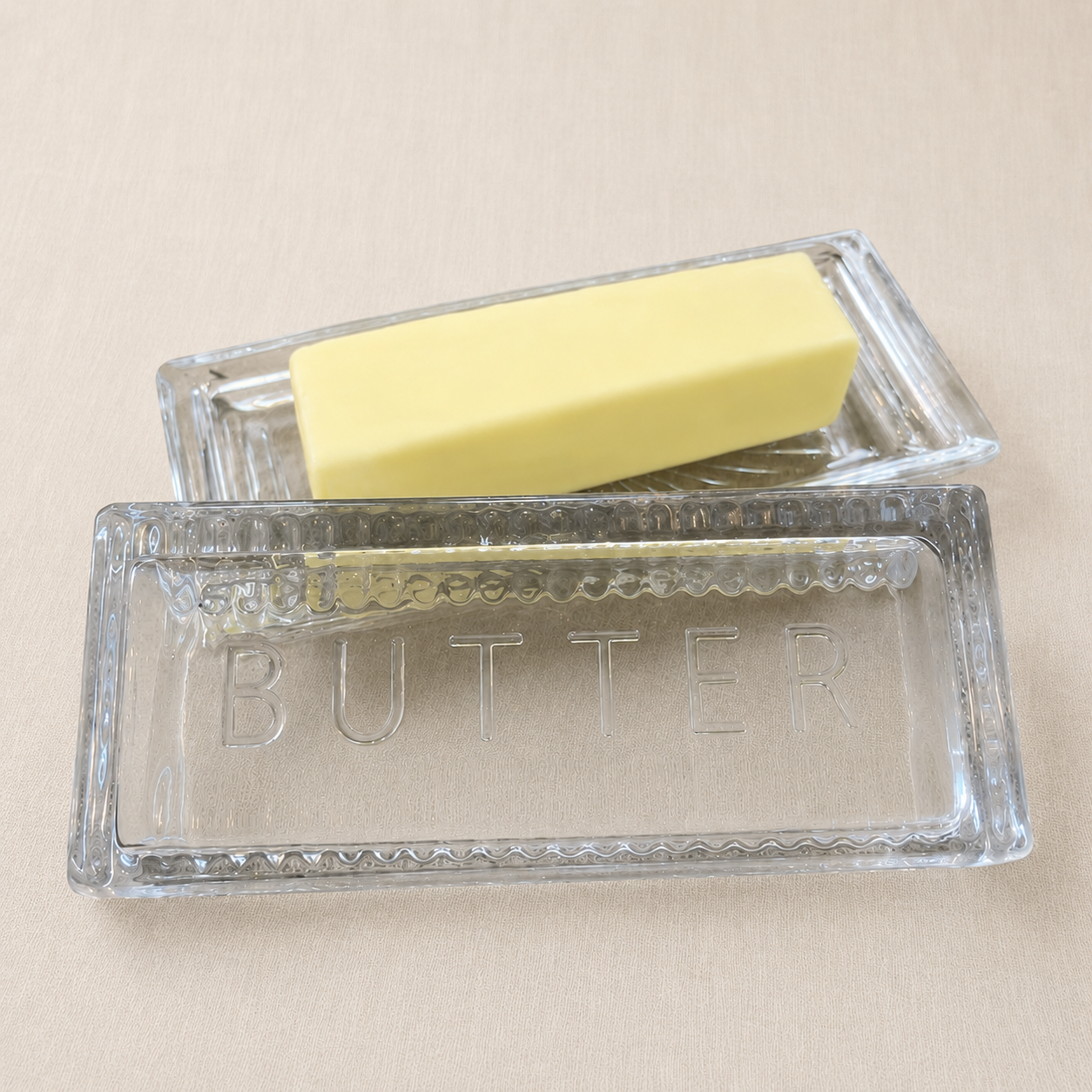 Butter Dish - Classic Clear Glass